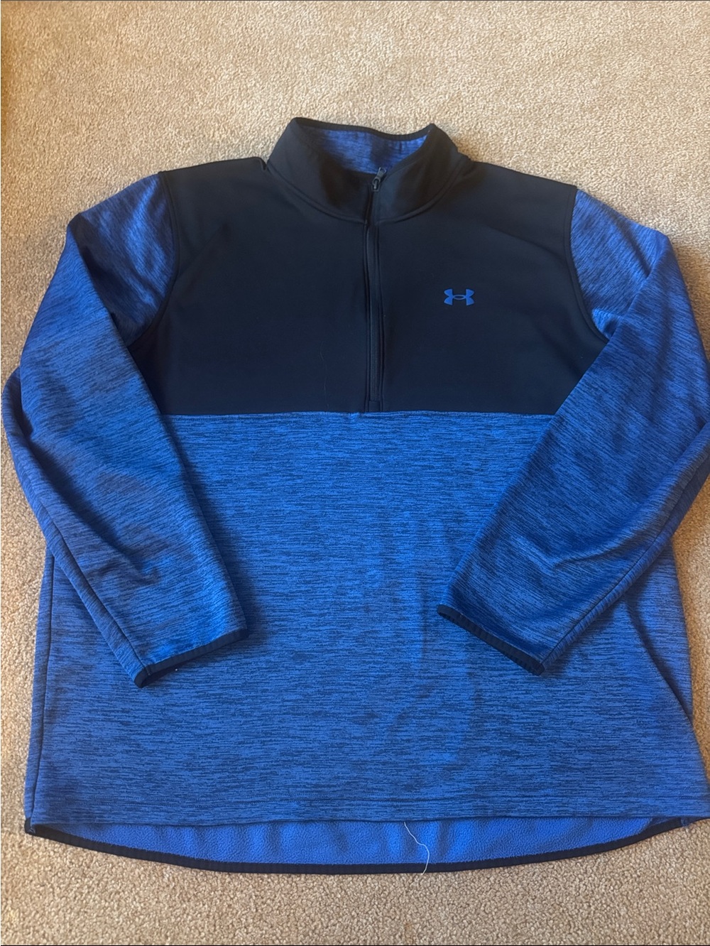 Under Armour Blue and Black Quarter-Zip Performance Jacket